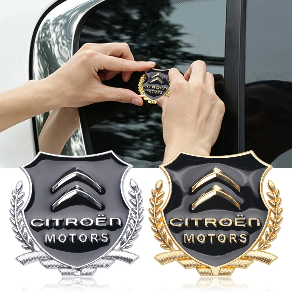 1pc 3D Metal Wheat ears Car Body Decoration Sticker Badge Emblem For Citroen C1 C3 C4 Grand Picasso C4L C5 C6 VTS DS Accessories