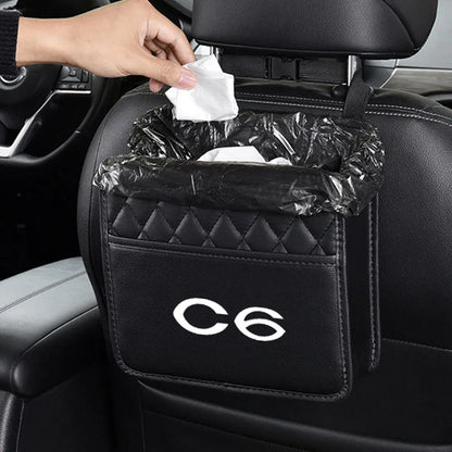 Car Back Rear Organizer Seat Elastic String Universal Storage Bag Pocket Auto Organizer For Citroen C6 Auto Accessories Hanging