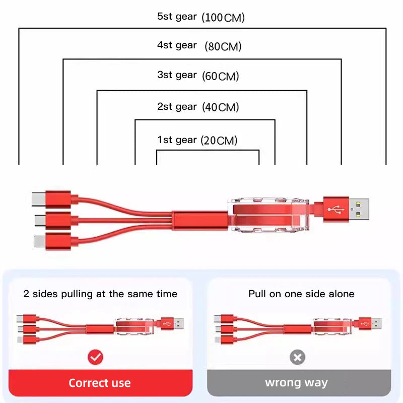 3 In 1 Micro USB Type C Charging Cable Multi Charger For New Peugeot 308 208 408 2008 508 4008 3008 307 207 107 607 106 406 5008