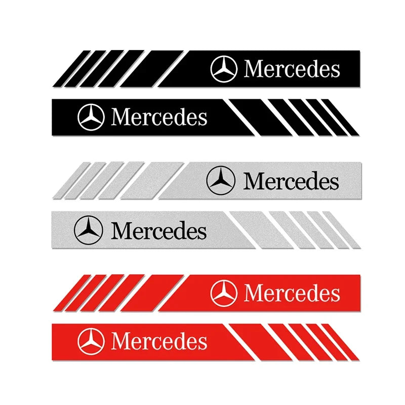 2PCS Car Rearview Mirror Stickers Auto Body Decor Decal For MERCEDES BENZ W211 W204 W210 W203 CLA GLA Accessories