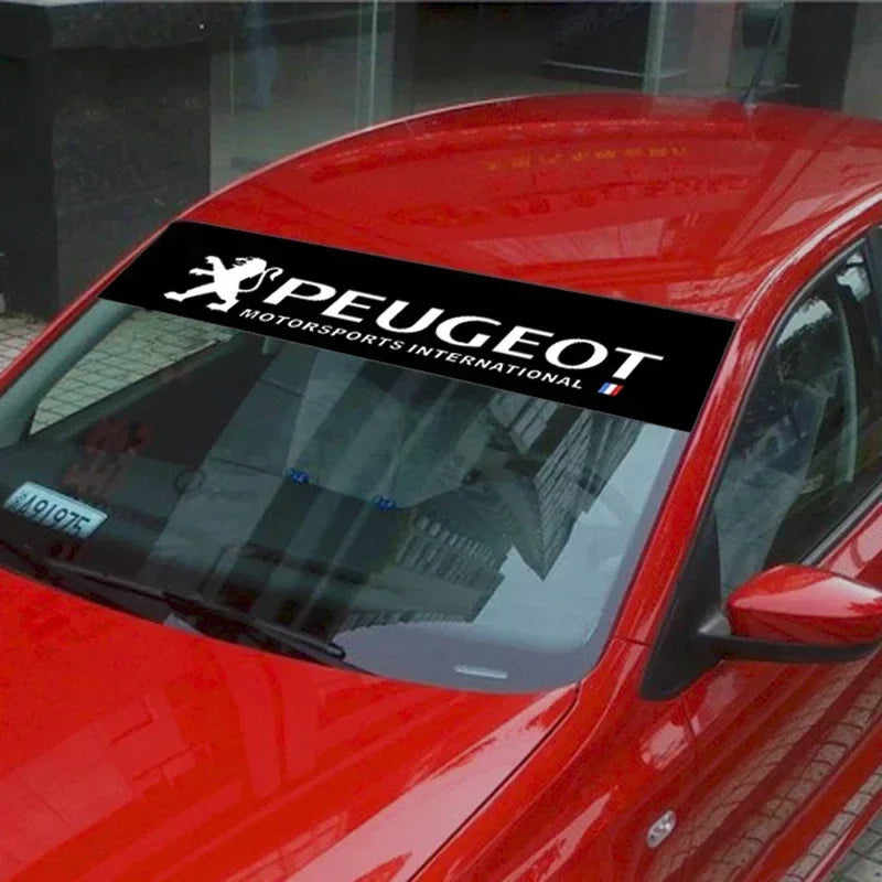 Car Front Windshield Decor Decal Reflective Sticker for Peugeot 3008 2008 307 308 207 208 508 408 4008 407 301 206 306 205 407