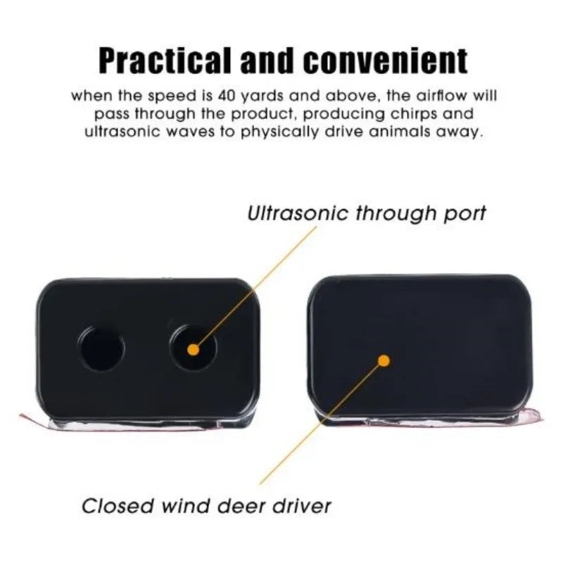 2Pcs Car Whistle Physical Ultrasonic Animal Sirens Deer Repellers Outdoor High Temperature Mini Compact Alert Device Accessories