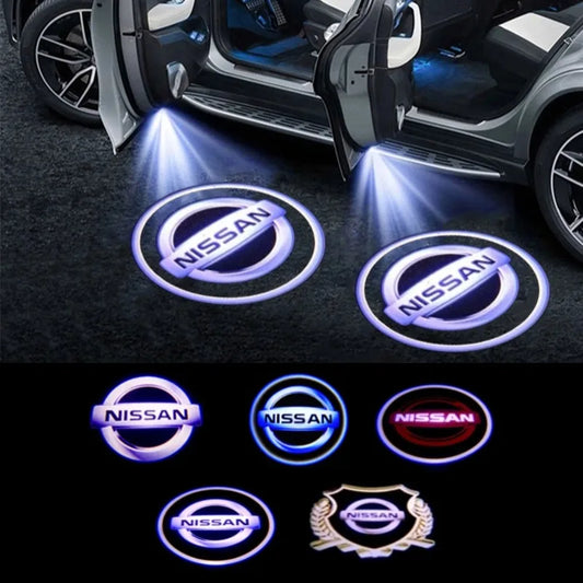 1 Pair Car Door Led Lights Welcome Lamp for Nissan