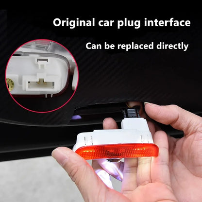 2PCS Car Door Emblem LED Light Welcome Lamp Wireless Laser Projector For VW Volkswagen Golf Polo Passat Touran Jetta accessories