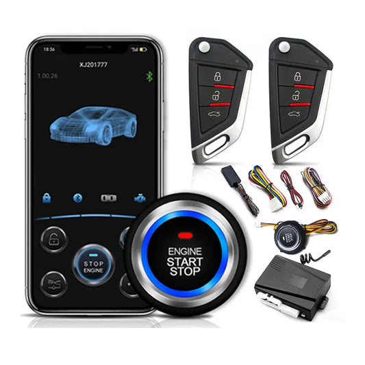 Mobile Phone Remote Control Start Car Autostart Engine One Button Start Stop System Automatic Engine starter Central Locking