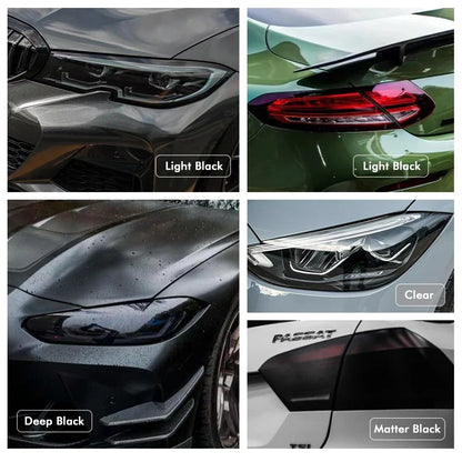 Gloss Transparent Light Black Smoke Vinyl Film Tint Waterproof for Headlights Taillight Wrap Cover Film Armored Film for Car