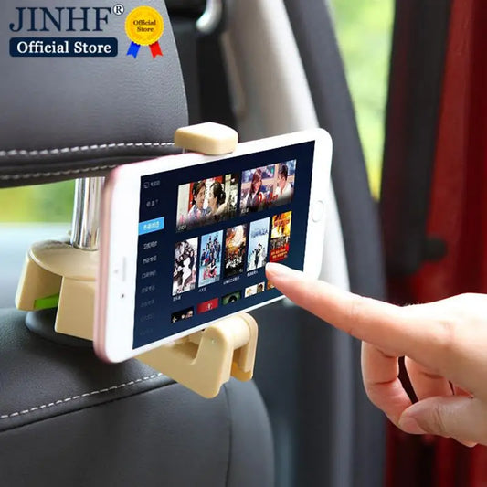 1PC Universal Car Headrest Hooks with Phone Holder Backseat for Phone Support Mobile Back Seat Kid Clip Stand Mount